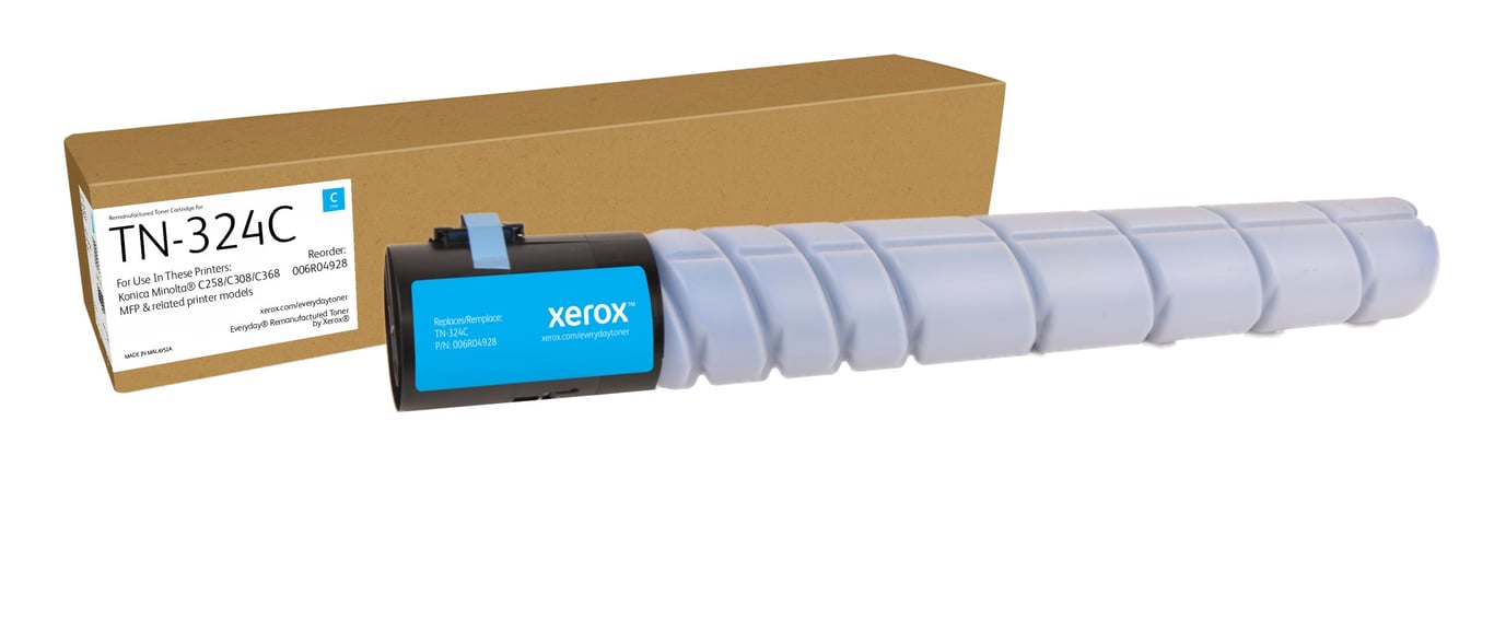 Xerox Cyan compatible remanufacturé cartouche de toner alternative pour : Konica Minolta A8DA430 programme de retours World Alliance - vue 2