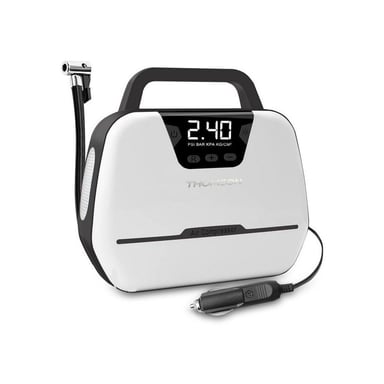 Compresor de coche Thomson HTC761010 12V 120W 150 PSI Pantalla LCD Luz integrada Blanco/Negro