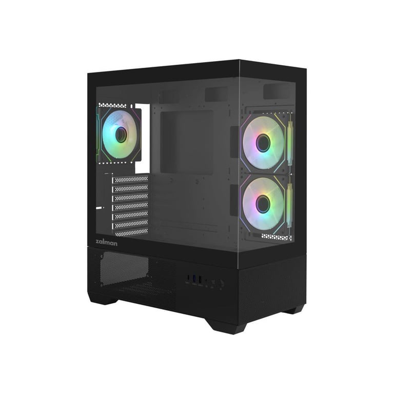 Boîtier PC Zalman Chronix V2 ZM CHROV2BK Moyen tour 3x120mm A RGB 2x verre trempé - vue 3