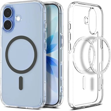 Spigen Ultra Hybrid (MagFit) funda para teléfono móvil 16 cm (6.3'') Grafito, Transparente