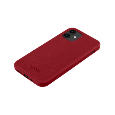 Funda de gamuza Alcántara para Apple iPhone 12 mini, rojo rubí