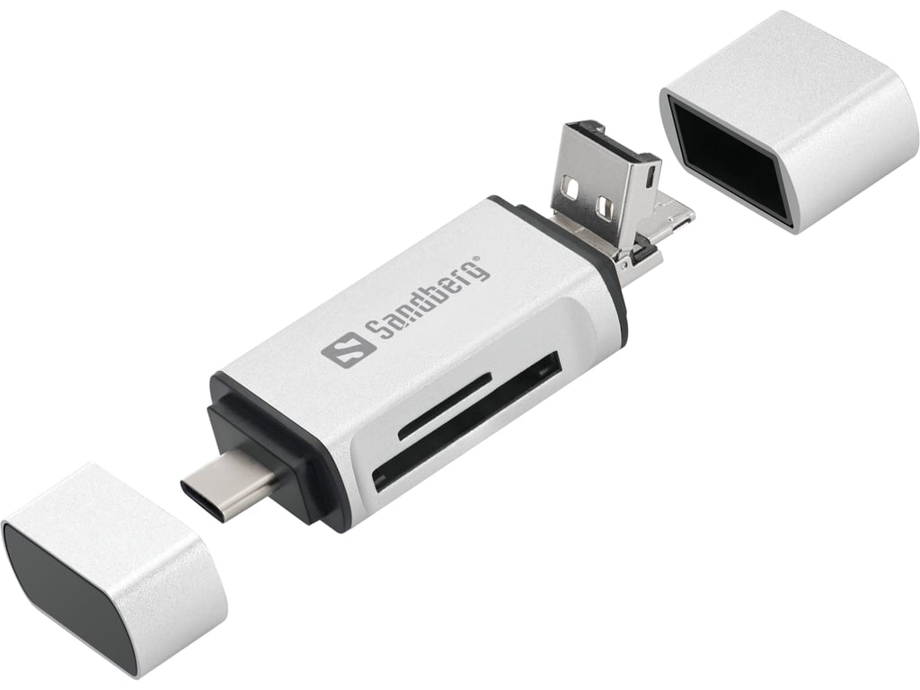 Sandberg Card Reader USB C+USB+MicroUSB Neuf