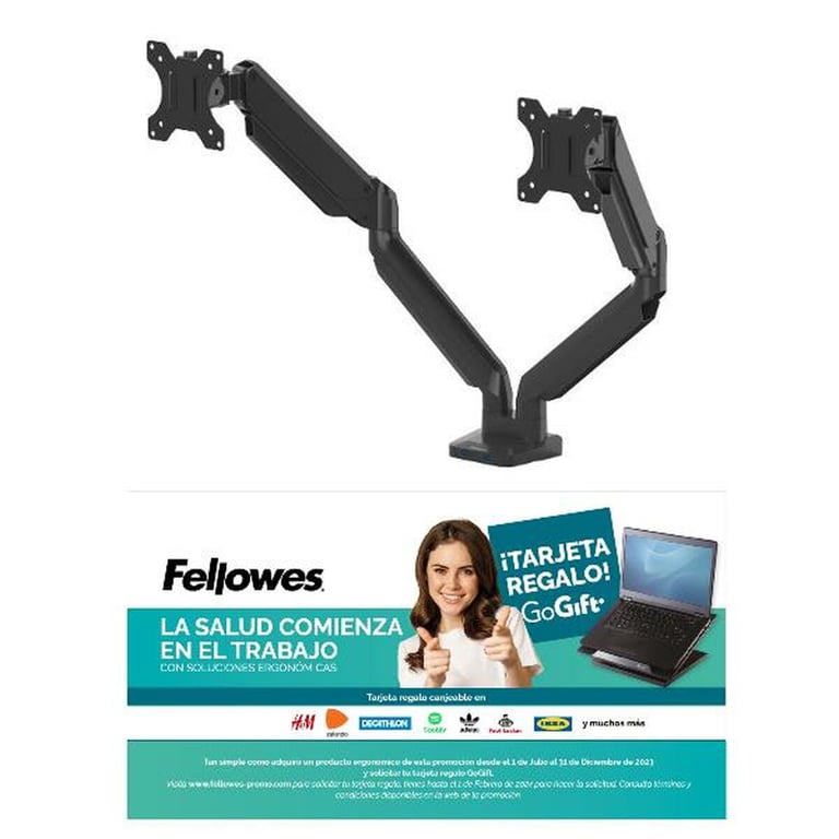 Fellowes Bras porte écrans double Platinum Series - vue 2