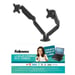 Braccio a doppio schermo Fellowes Platinum Series - Argento