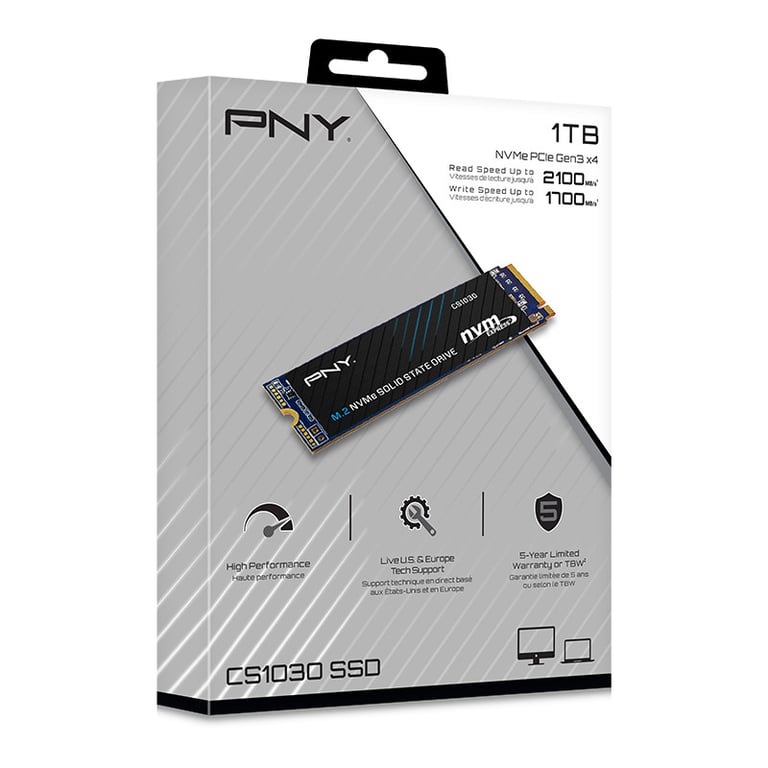 PNY CS1030 1TB .2 NVMe PCIe Gen3 - vue 3