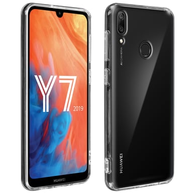 Coque Huawei Y7 2019 Protection Rigide Bords Antichocs Effet Bumper Transparent