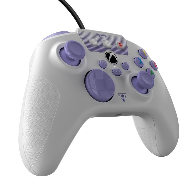 Turtle Beach REACT-R™ Controller – Filaire, Blanc/Violet - Neuf