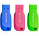 SanDisk Cruzer Blade 16GB lecteur USB flash 16 Go USB Type-A 2.0 Bleu, Vert, Rose