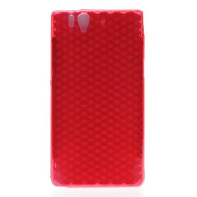 Coque silicone unie compatible Givré Rouge Sony Xperia Z