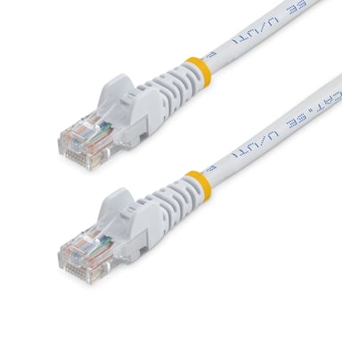 StarTech.com Cable de red Cat5e UTP sin gancho de 3m - Cable Ethernet RJ45 anti-enganchamiento - M/M - Blanco