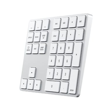 Clavier Pavé numérique Sans fil Modèle SLIM avec Touches de Raccourcis macOs Argent