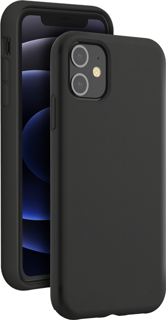 Coque Silicone SoftTouch Noire pour iPhone 12 / 12 Pro Bigben