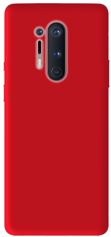 Coque silicone unie compatible Mat Rouge OnePlus 8 Pro