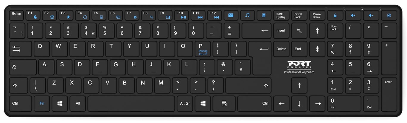 Port Designs 900903 R DE clavier Maison Bluetooth QWERTZ Allemand Neuf