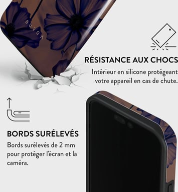 Burga Funda para iPhone 15 Pro Max Tough A prueba de golpes modelo Velvet Night Lavanda