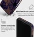 Burga Funda para iPhone 15 Pro Max Tough A prueba de golpes modelo Velvet Night Lavanda