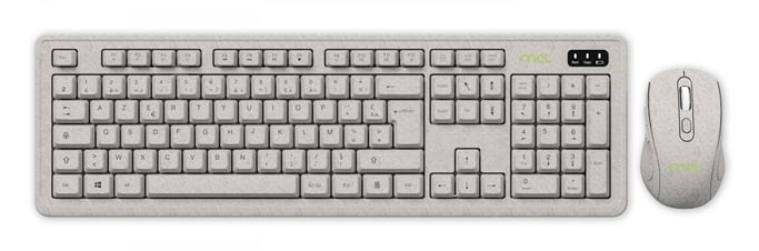 MCL MP3B99AACK2012BIW clavier Souris incluse Universel RF sans fil AZERTY Français Beige