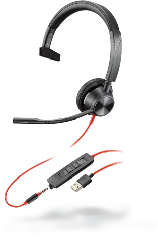Casque Poly 3315 – Avec Fil, Arceau, Appels/Musique USB Type-A - vue 2