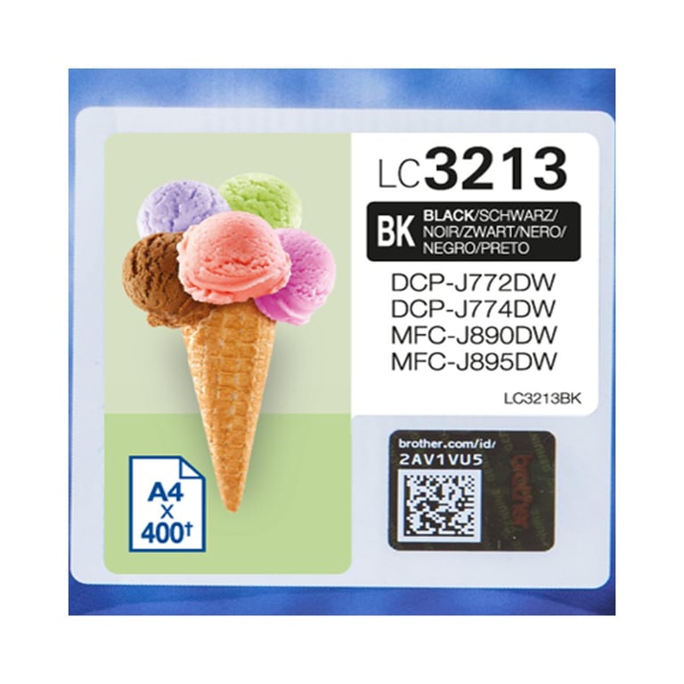 Cartouche dencre originale LC3213BK Brother DCP J572 DCP J772 DCP J774 MFC J890 MFC J895 - vue 3
