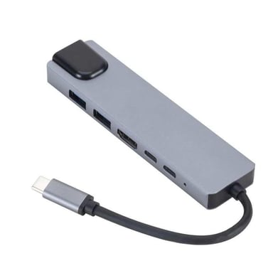 eSTUFF ES623012 base para portátil y replicador de puertos USB 3.2 Gen 1 (3.1 Gen 1) Type-C Gris