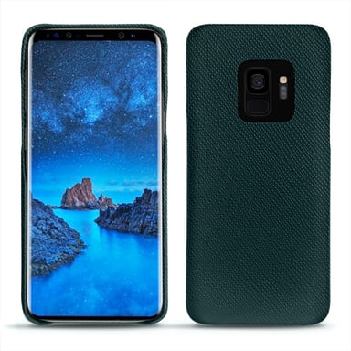 Coque cuir Samsung Galaxy S9 -  - Vert - Cuir saffiano
