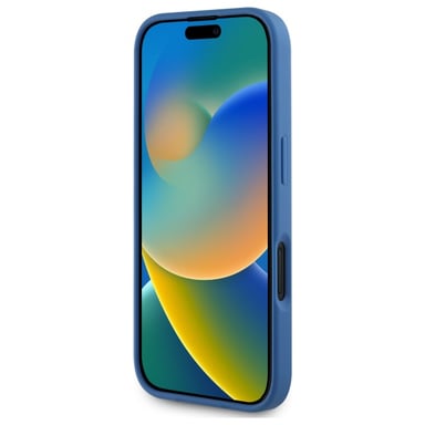 Étui Guess pour iPhone 16 6.1'' niebieski/blue étui rigide 4G Flowers Print MagSafe