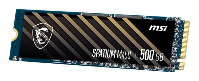 MSI Spatium M450 PCIe 4.0 NVMe M.2 500GB V1 PCI Express 4.0 3D NAND