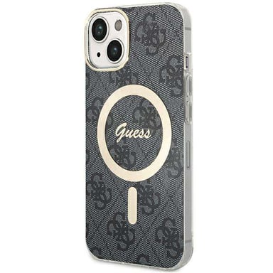 Custodia Guess per iPhone 15 Plus 6,7'' nero Custodia rigida 4G MagSafe