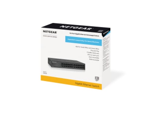 NETGEAR GS324 No administrado Gigabit Ethernet (10/100/1000) Negro