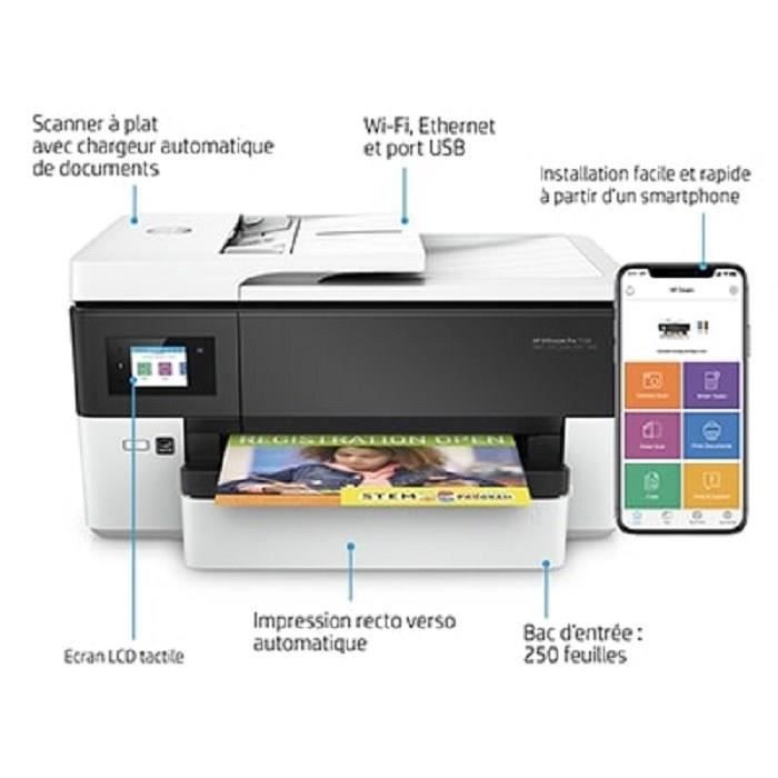Imprimante multifonction HP Officejet Pro 7720 Wide Format All-in-One - Jet  d'encre - Couleur - A3 - Imprimante multifonction - Achat & prix