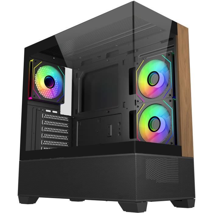 Cooler Master Elite 690 Wood Midi Tower Noir - Neuf