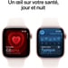 Apple Watch Series 10 (2024) GPS, Cassa in Oro Rosa 42mm, Cinturino in Gomma Bianca