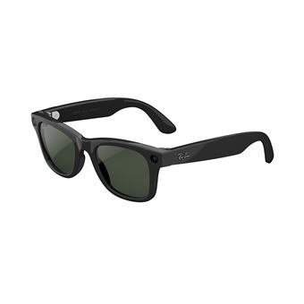 Meta Wayfarer 2 - Lunettes connectées IA Ray-Ban, Noir brillant taille grande (Verre Standard)