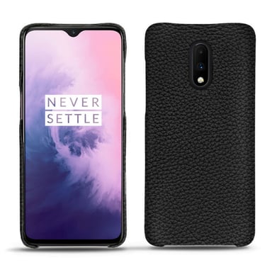 Coque cuir OnePlus 7 -  - Noir - Cuir grainé
