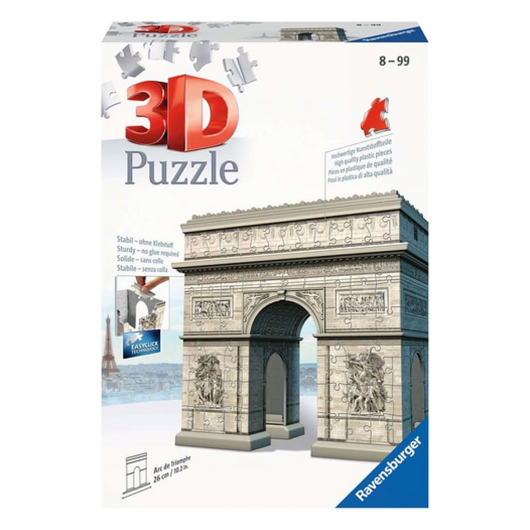 Puzzle 3D 216 pièces : Arc de Triomphe Paris Ravensburger France - vue 2