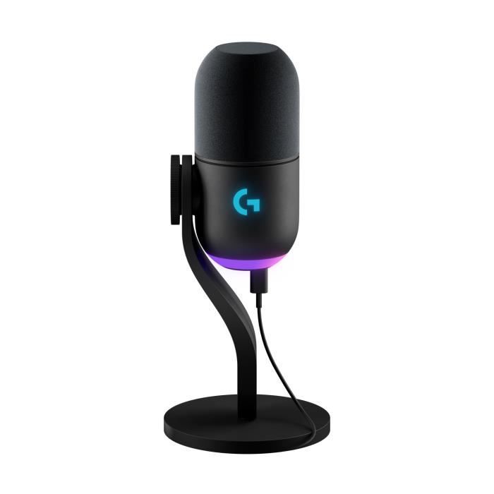 Microphone Gamer - LOGITECH G - Yeti GX - RVB dynamique - Pour Enregistrement, Streaming, gamer, Podcast - PC ou MAC - Noir - Neuf