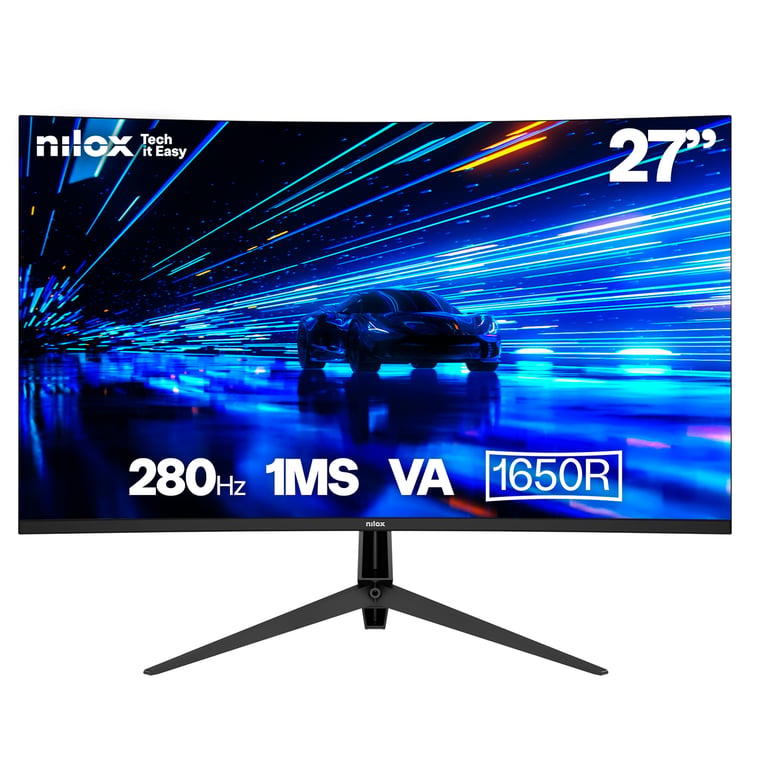 Nilox NXM27CV28001 écran plat de PC 68,6 cm (27 ) 1920 x 1080 pixels Full HD LED Noir - Neuf