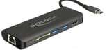 DeLOCK 87721 Docking Station USB 3.2 Gen 1 (3.1 Gen 1) Type-A Nero