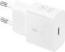 Cargador de red GaN USB-C 25W + Cable USB-C Blanco, Producto oficial de Samsung