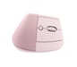 Logitech Lift Ergonomic Vertical Wireless Mouse, Bluetooth o Logi Bolt USB Receiver, Silent - Rosa