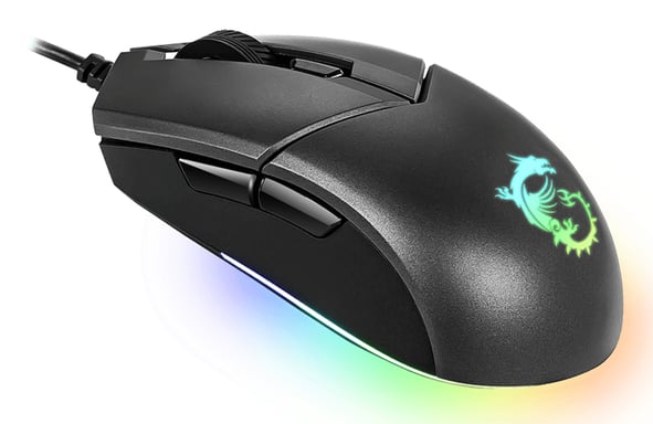 Ratón MSI Clutch GM11 Izquierdo USB Tipo-A Óptico 5000 DPI