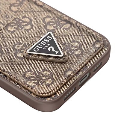 Coque pour Apple iPhone 14 Pro Max PU 4G Porte-cartes Marron