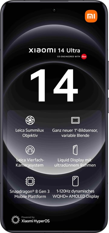 Xiaomi 14 Ultra (5G) 512 Go, Noir, Débloqué