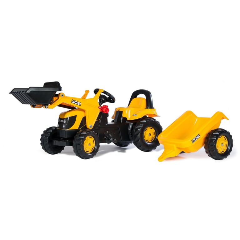 Tracteur à Pédales Rolly Toys avec Remorque RollyKid JCB pour Enfants de 2½ à Neuf