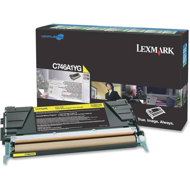 Lexmark Jaune C746A1YG - vue 3