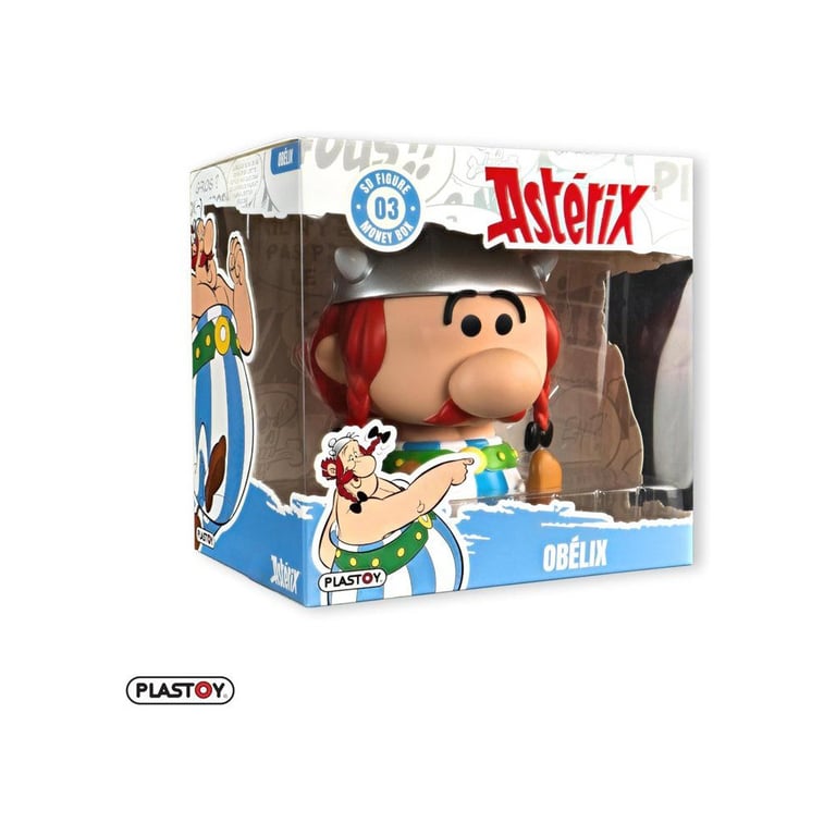 Plastoy Tirelire Asterix Chibi Obélix - vue 2