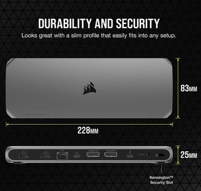Corsair TBT100 Thunderbolt 3 40000 Mbit/s nero, argento