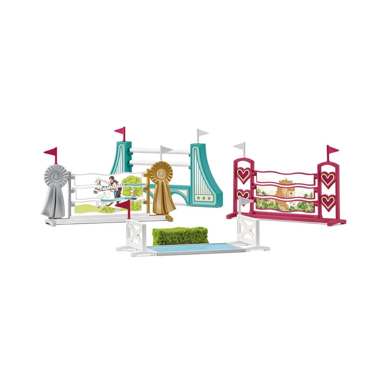 Accessoires obstacles pour figurines Schleich HORSE CLUB 42612 - 30 pièces réglables pour entraînement et concours - Multicolore - Neuf