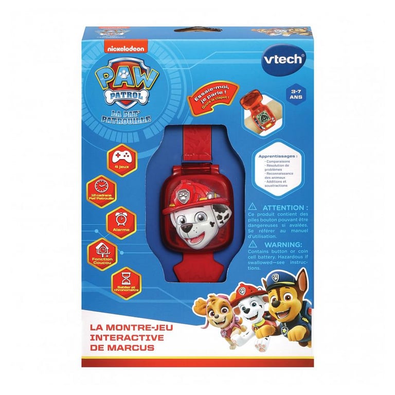 Montre Interactive Pat' Patrouille de Marcus - Amusement et Apprentissage - Neuf