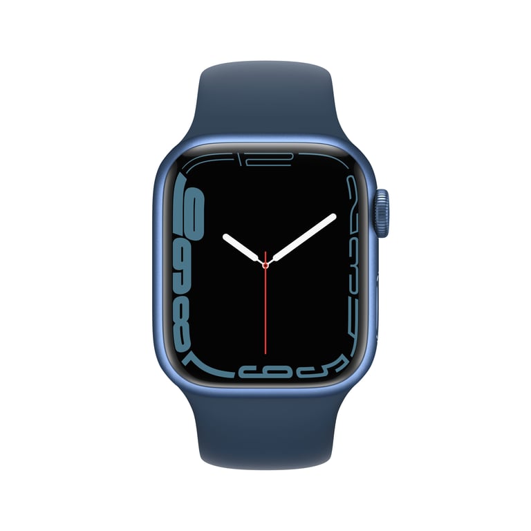 Apple Watch Series 7 OLED 41 mm Digital Pantalla táctil 4G Azul Wifi GPS (satélite)